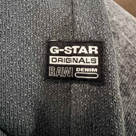 SOLD**G-Star RAW Hooded Sweatshirt Dress NWT Overdyed Black Terry Size L - Picture 5 of 9